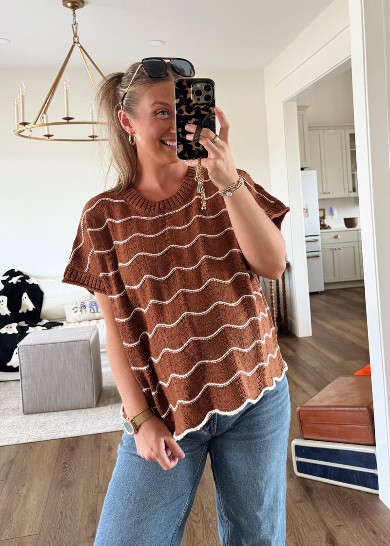 Stella Scallop Sweater Top