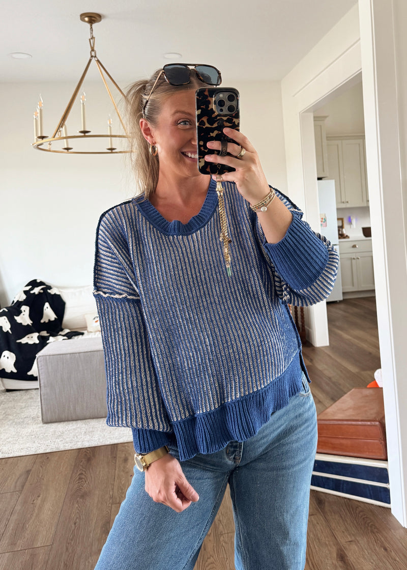 Raeley Sweater- Cobalt