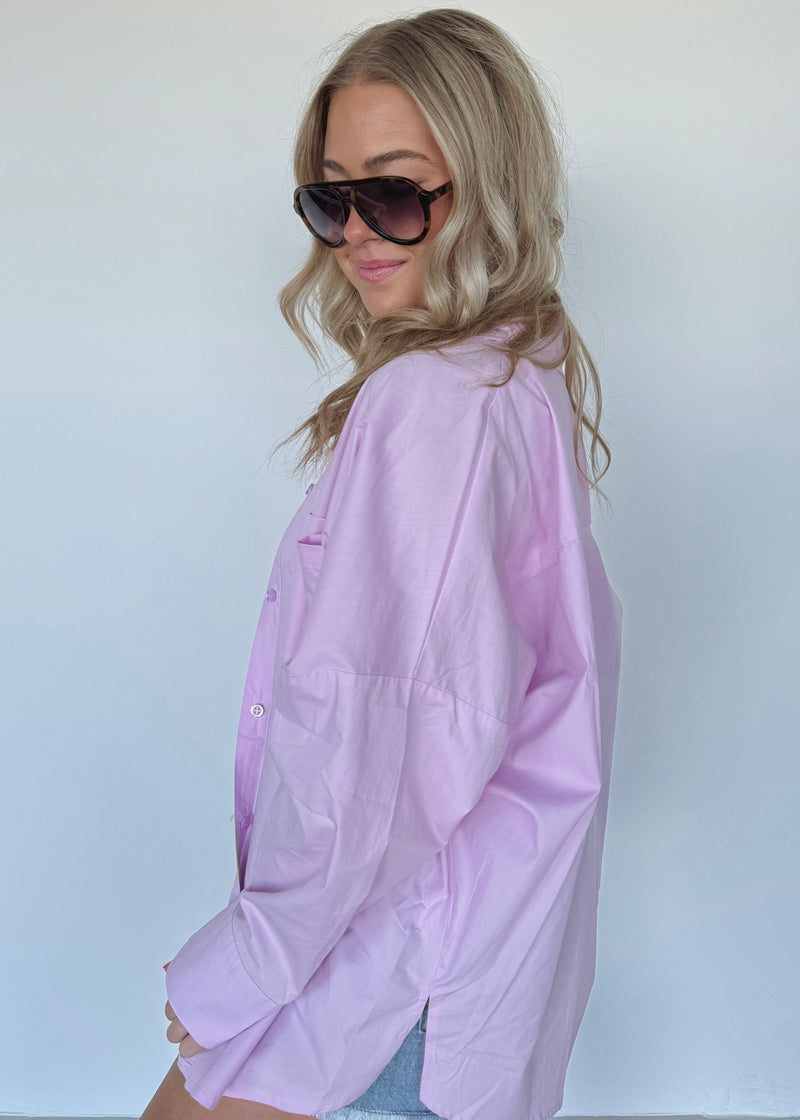 Crisp Classic Blouse-Lavender