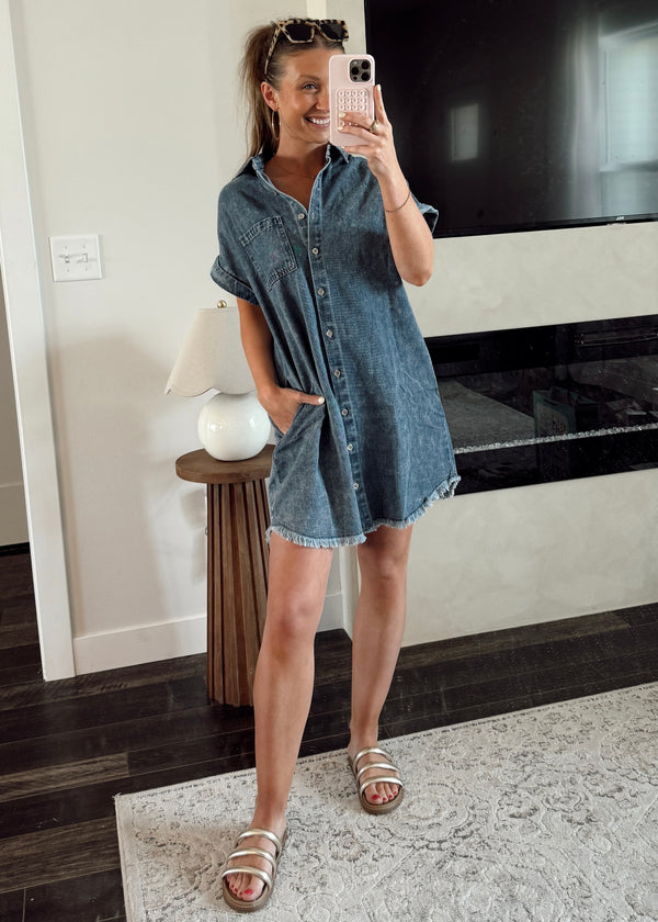 Wells Denim Shirt Dress