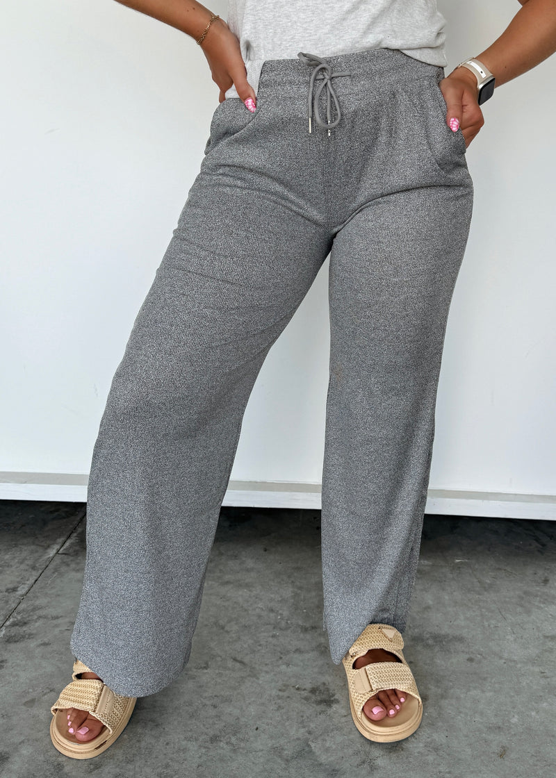 Daily Ribbed Pants- Grey