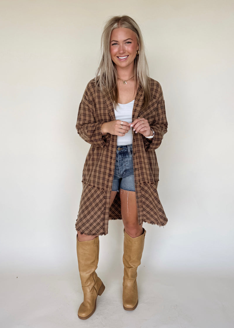 Cold Brew Plaid Tunic/Dress