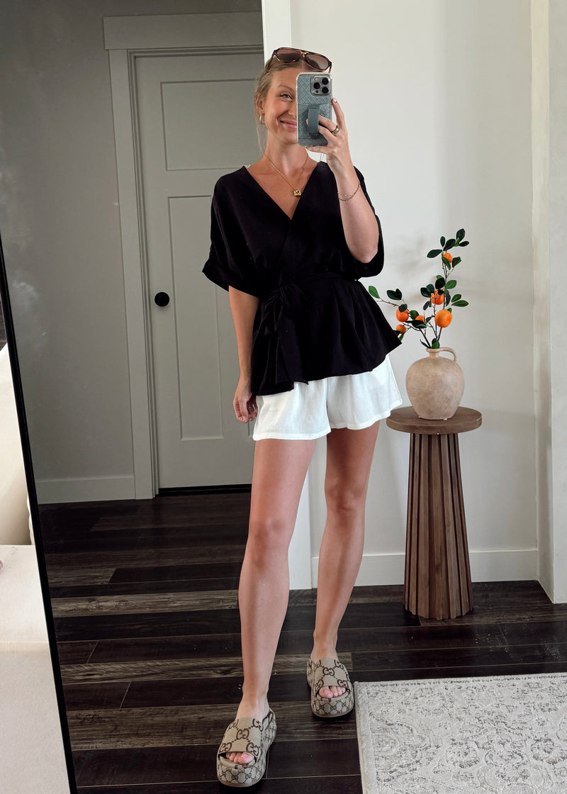 Vanilla Linen Shorts