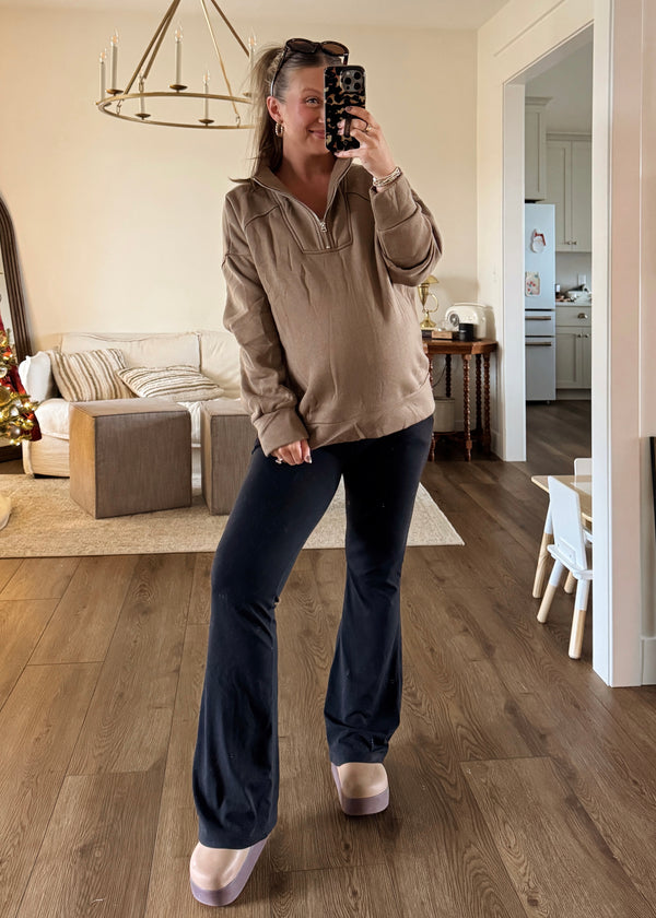 Mocha Please Zip Pullover