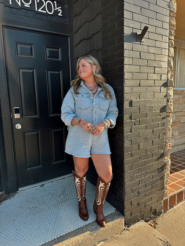 Breckyn Denim Romper