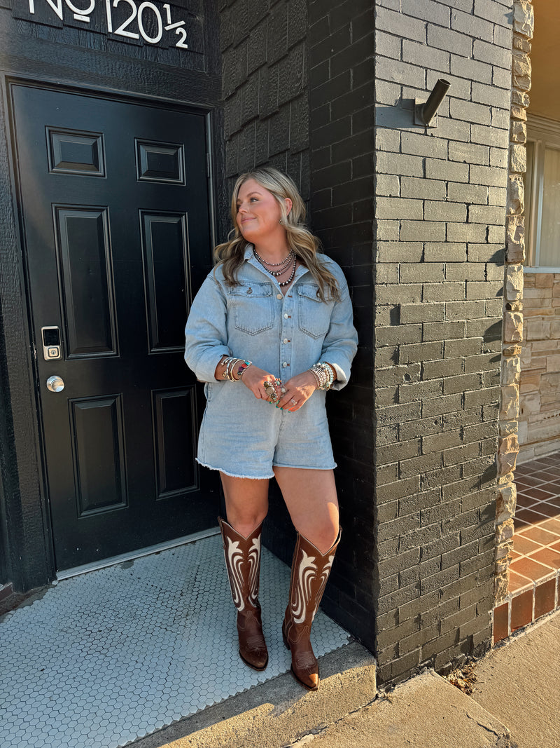 Breckyn Denim Romper