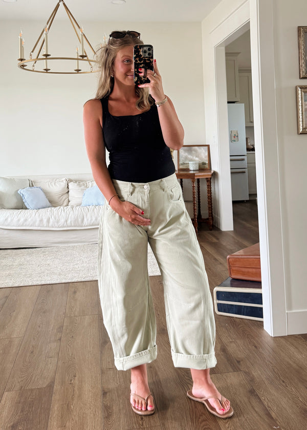 Sage Barrel Jeans
