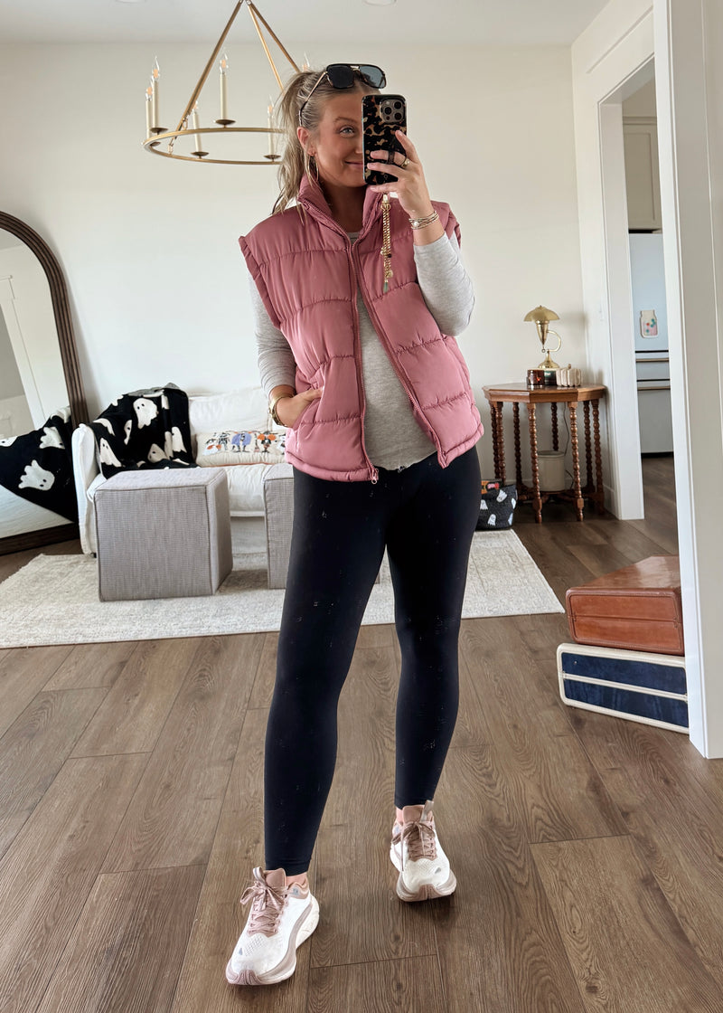 Mauve Puffer Vest