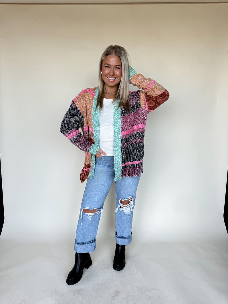 Colorful Charm Cardi-Mint