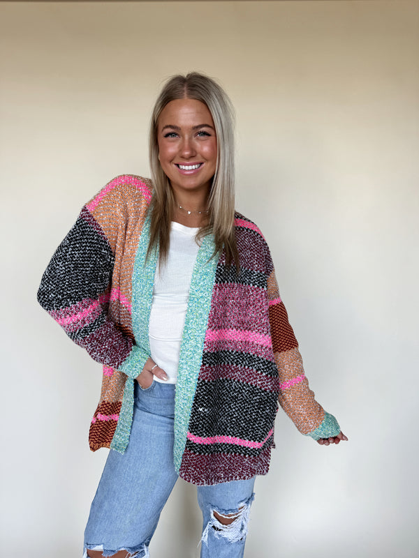 Colorful Charm Cardi-Mint