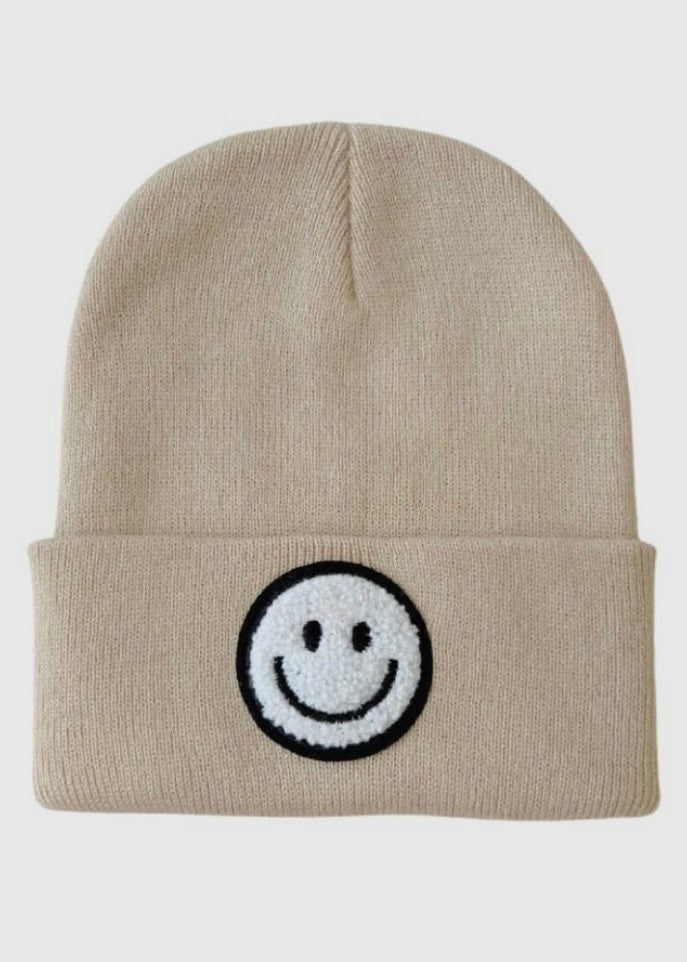 Smiley Beanie- Tan