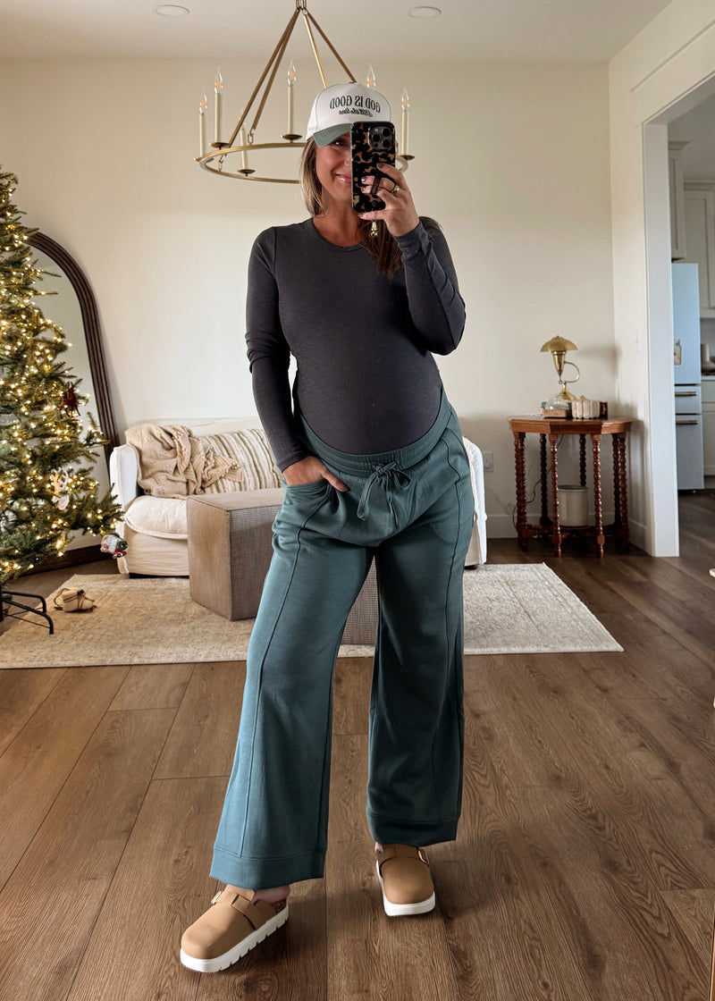 Comfort Season Pants-Spruce