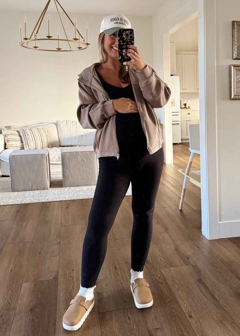 Comfort Season Zip Jacket- Cocoa