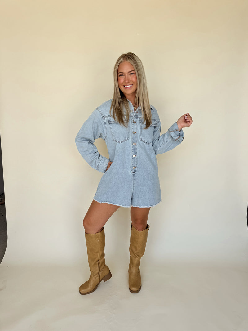 Breckyn Denim Romper