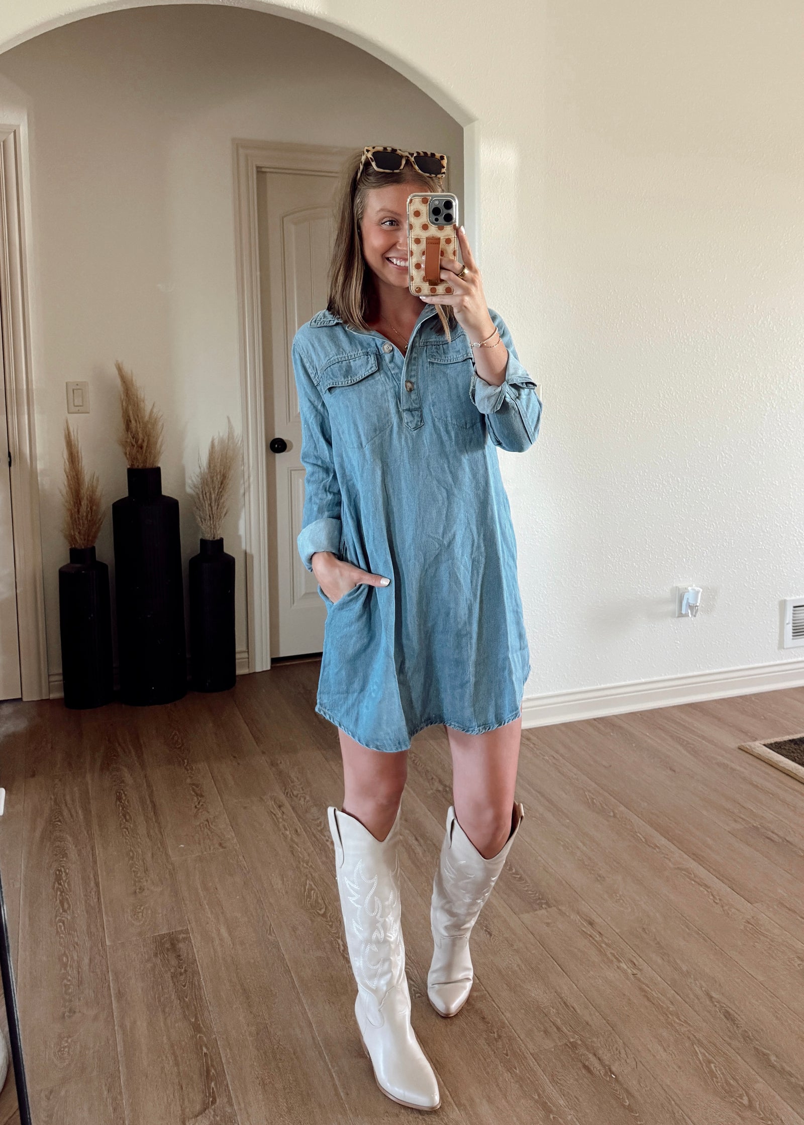 Avery Denim Shirt Dress  Harlow x Brooks Boutique
