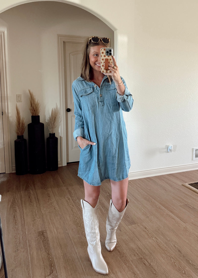 Avery Denim Shirt Dress