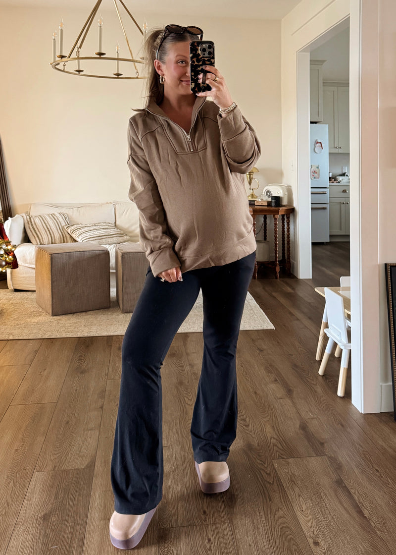 Mocha Please Zip Pullover