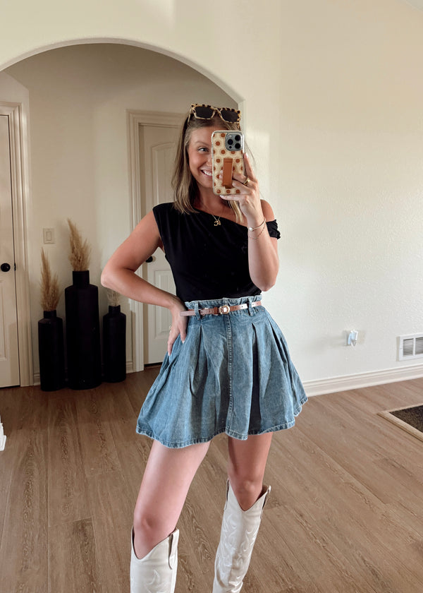 Drew Denim Skort