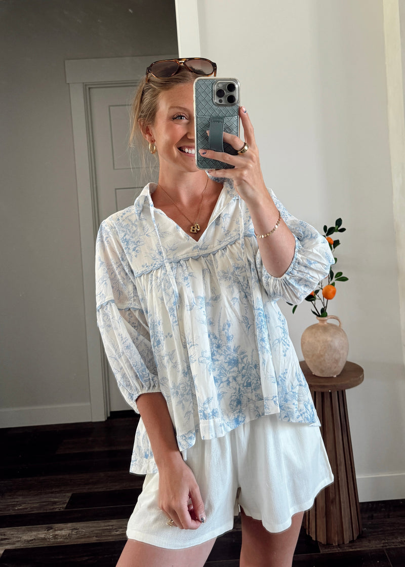 Santorini Scapes Blouse