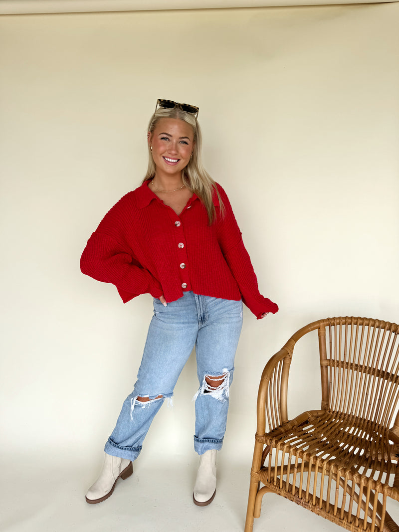 Cherry Cardi Sweater