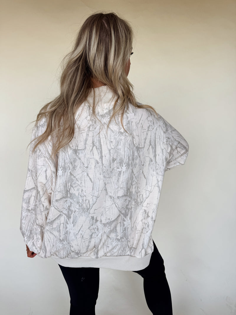 Neutral Foliage Mockneck