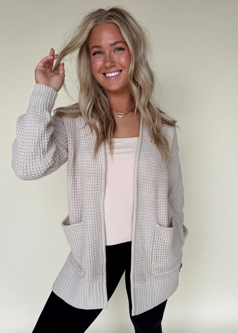 Joie Waffle Cardi-Cream