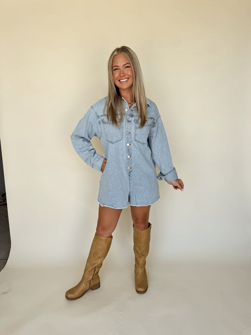 Breckyn Denim Romper