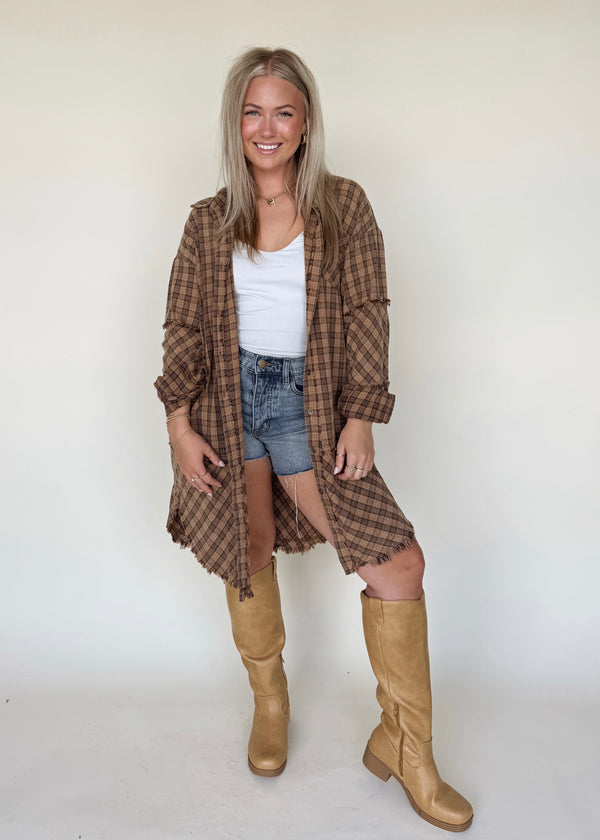 Cold Brew Plaid Tunic/Dress