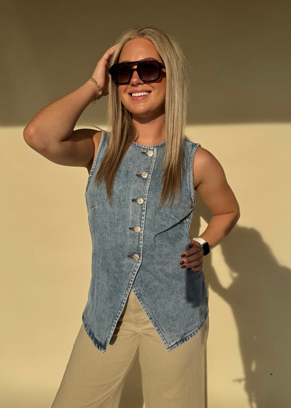Fort Worth Denim Tank