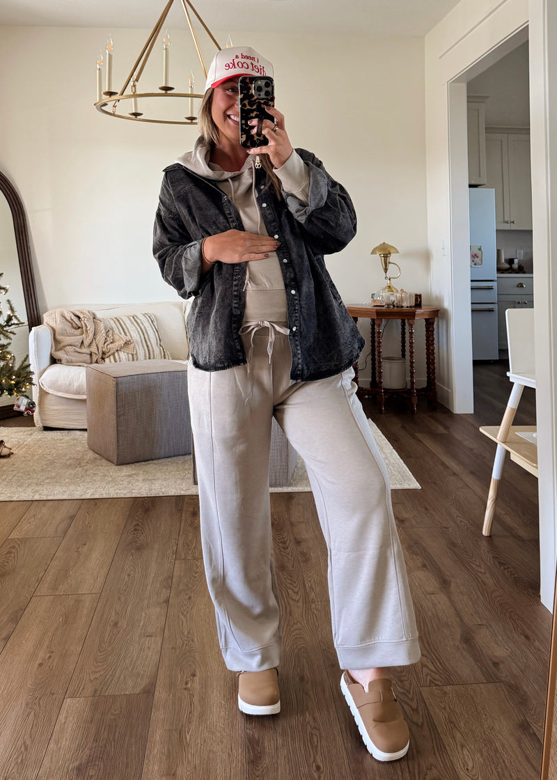 Comfort Season Pants- Light Mocha