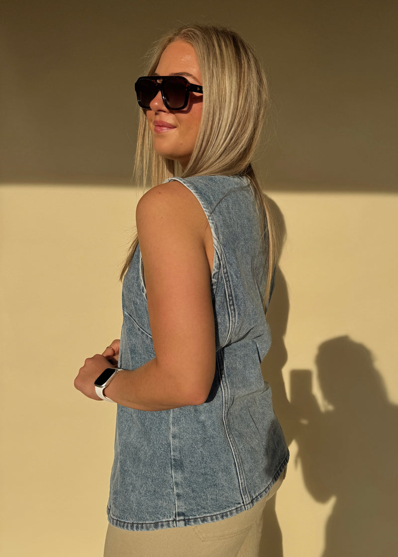 Fort Worth Denim Tank
