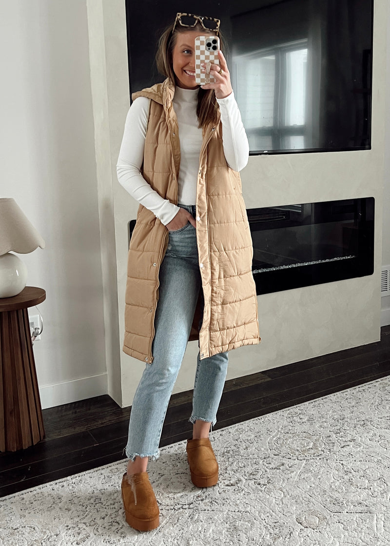 Quin Longline Puffer Vest