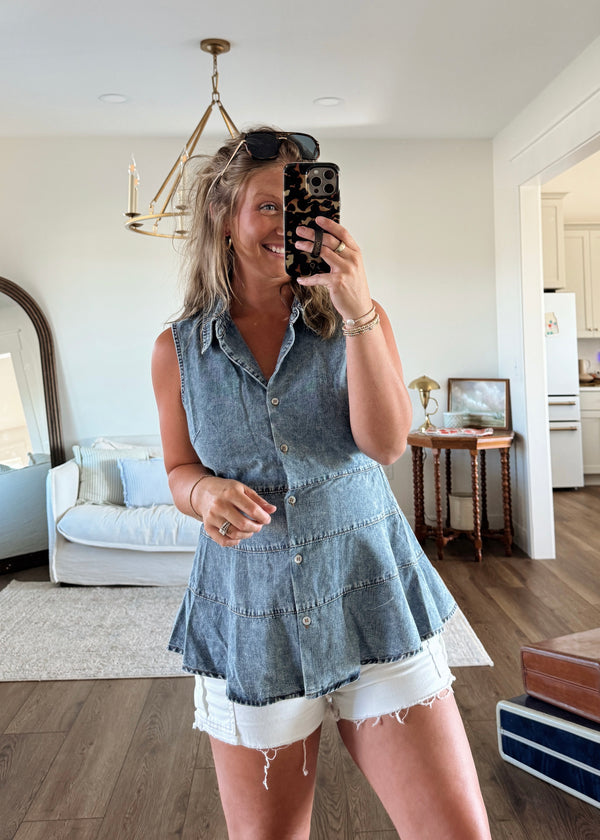 Maeven Denim Tank