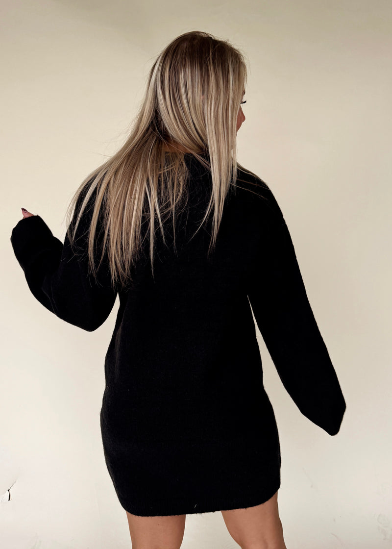 Stella Sweater Dress- Black