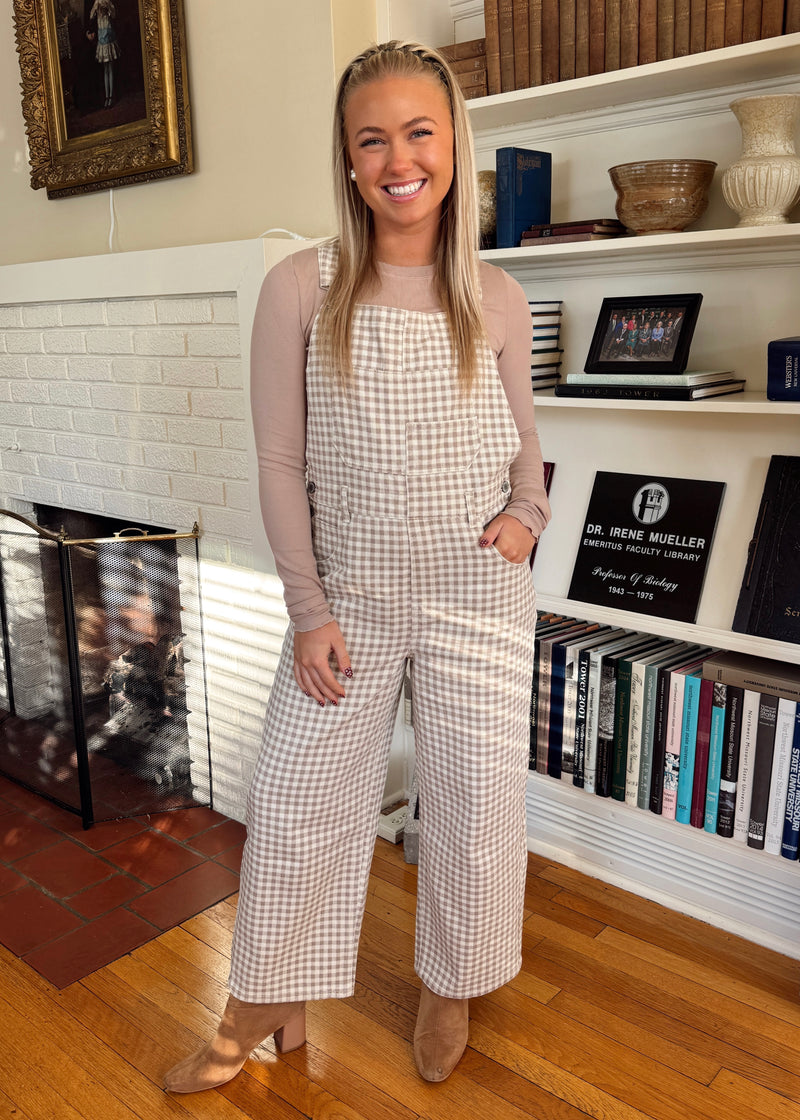 Gemma Gingham Overalls