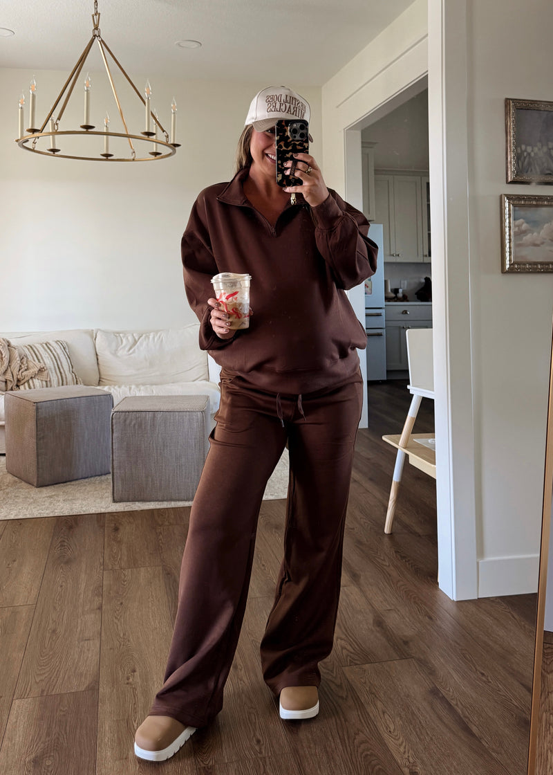 Comfort Season Sweats-Brown