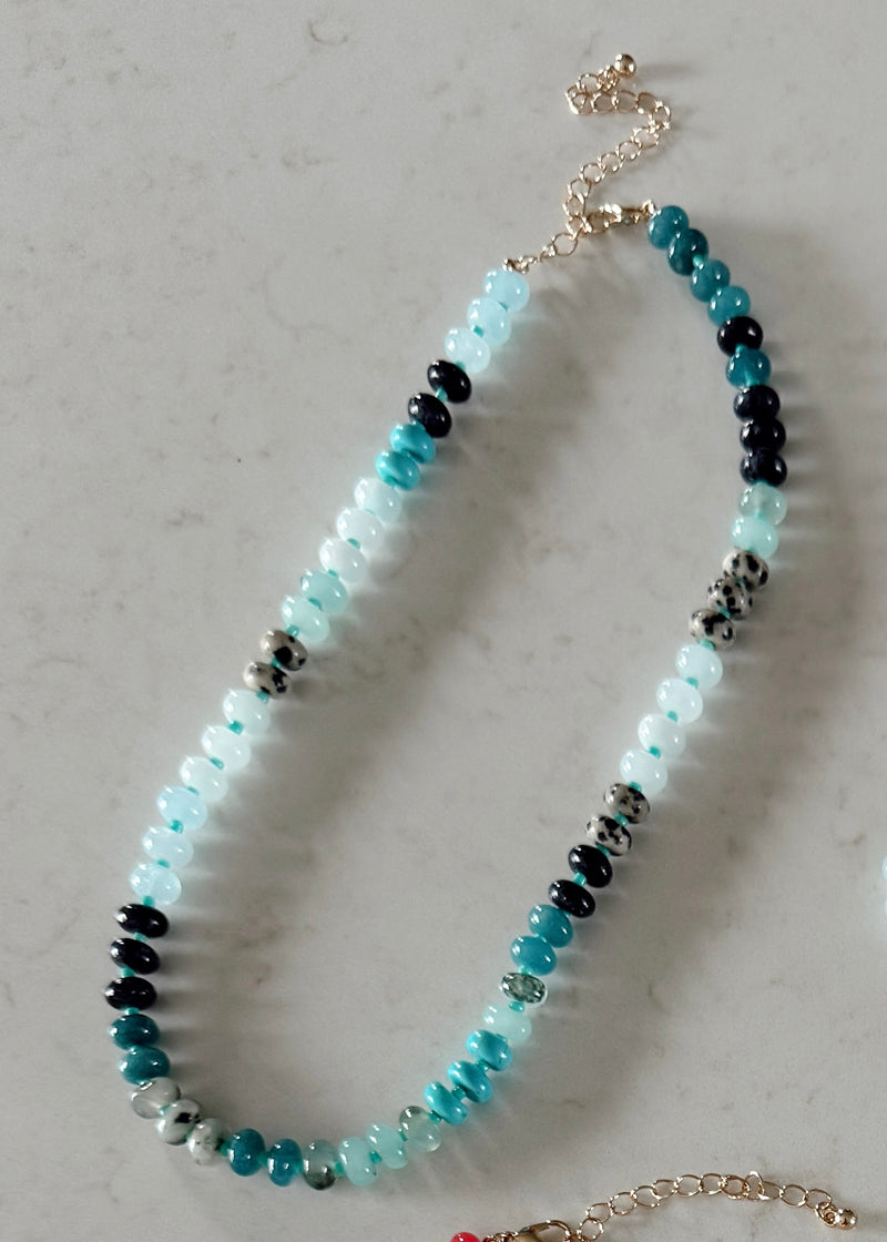 Gem Beaded Necklace (4 color options)