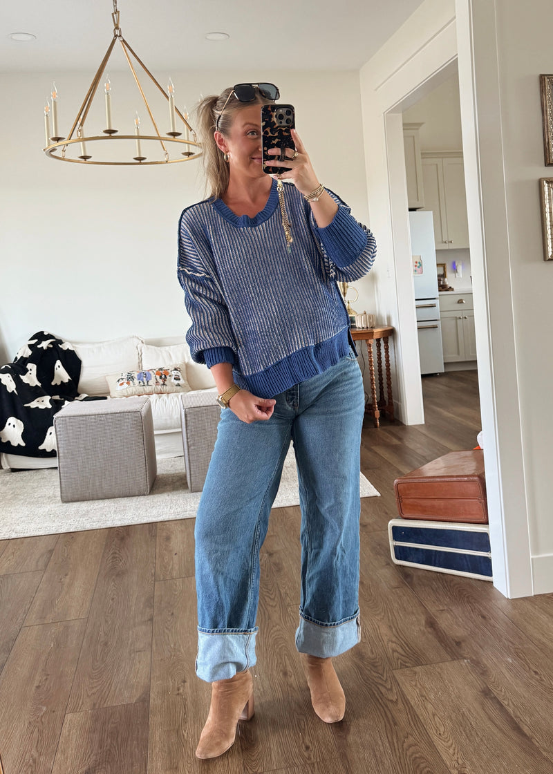 Raeley Sweater- Cobalt