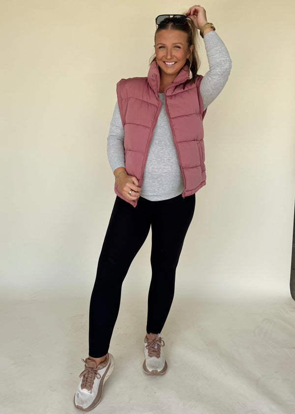 Mauve Puffer Vest