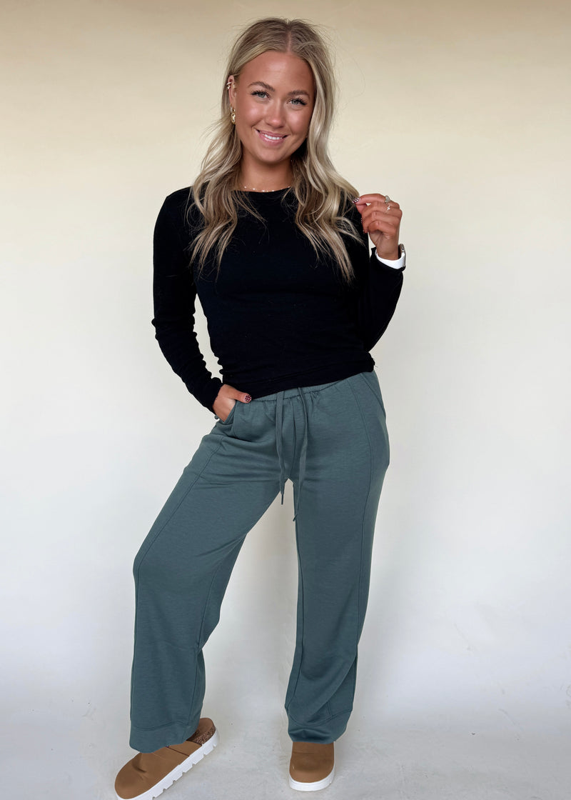 Comfort Season Pants-Spruce