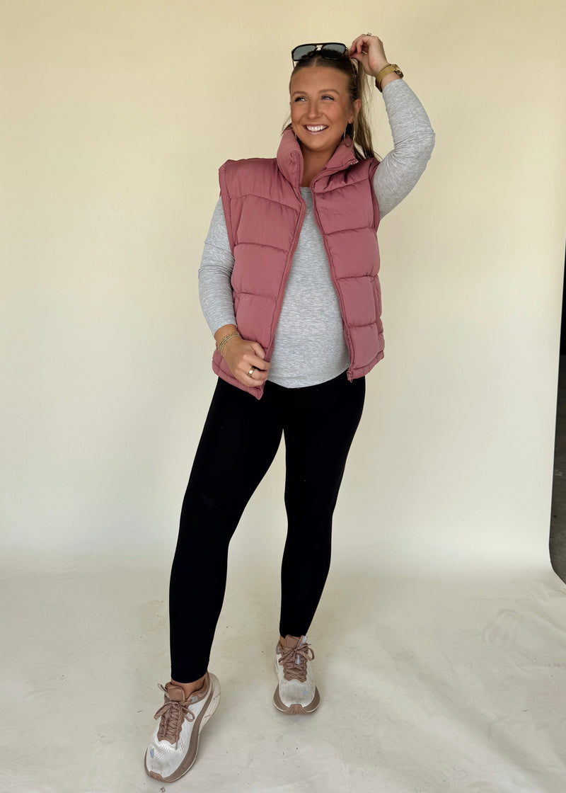 Mauve Puffer Vest