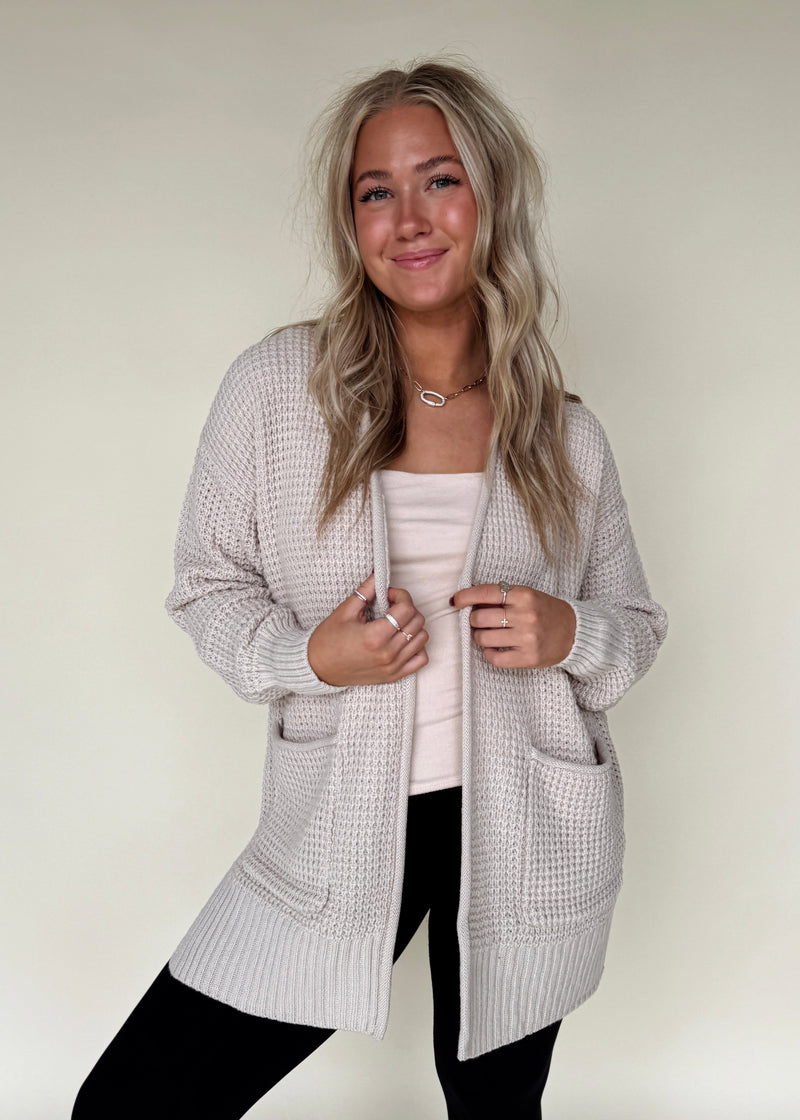 Joie Waffle Cardi-Cream