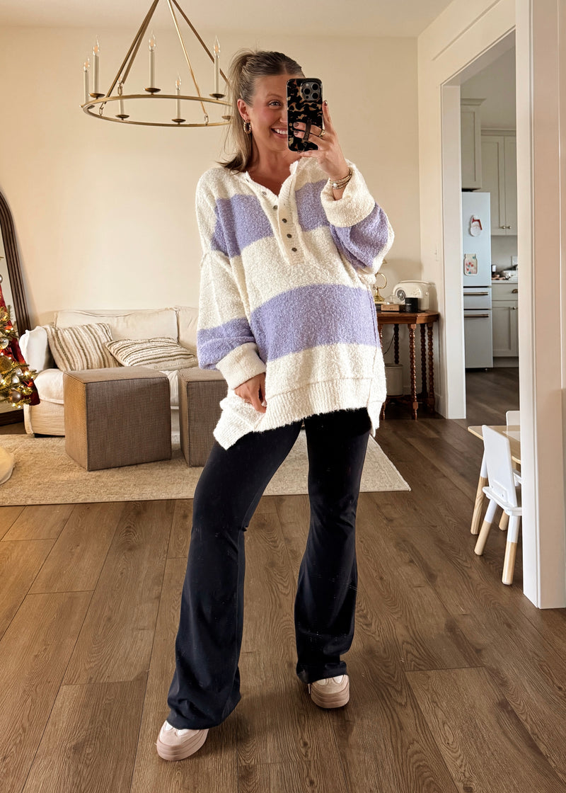 Lavender Henley Sweater