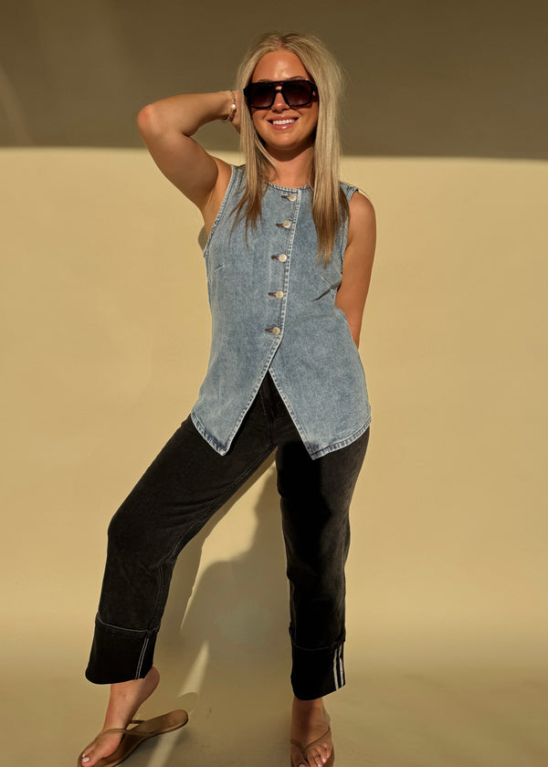 Fort Worth Denim Tank