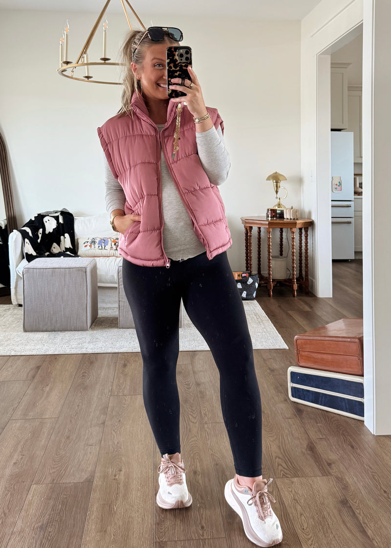 Mauve Puffer Vest
