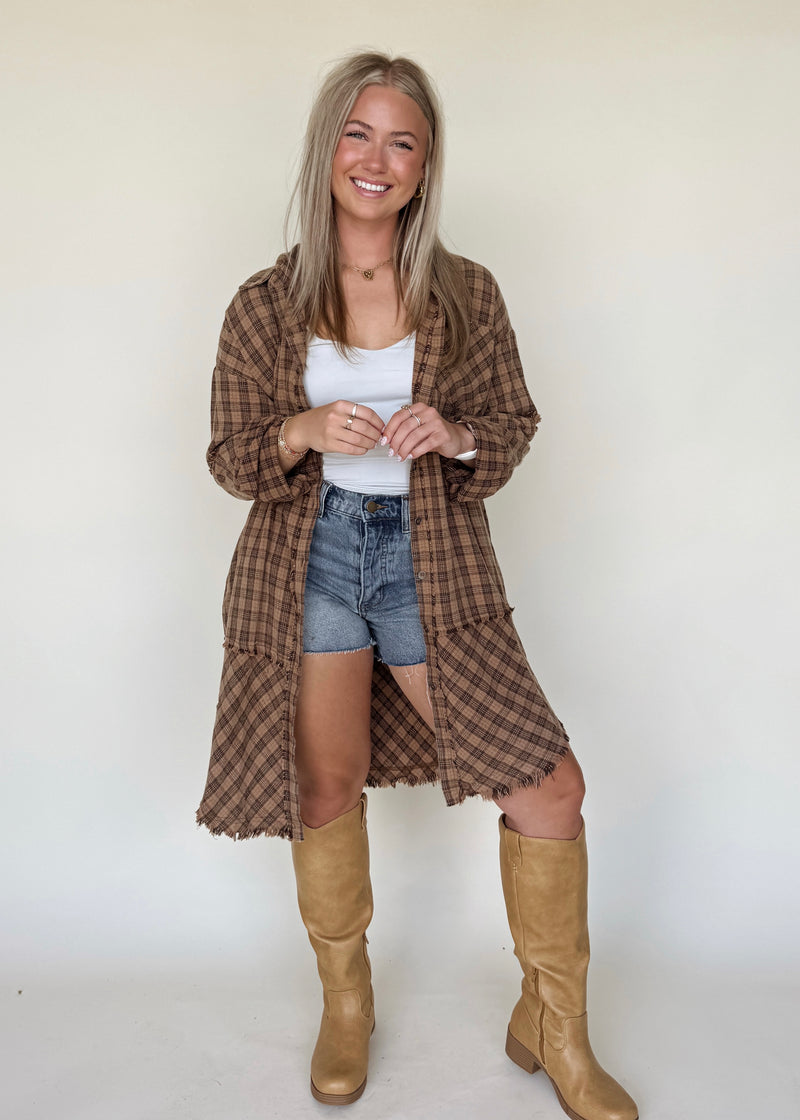 Cold Brew Plaid Tunic/Dress
