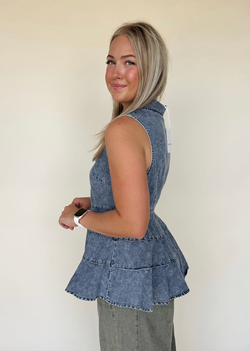 Maeven Denim Tank