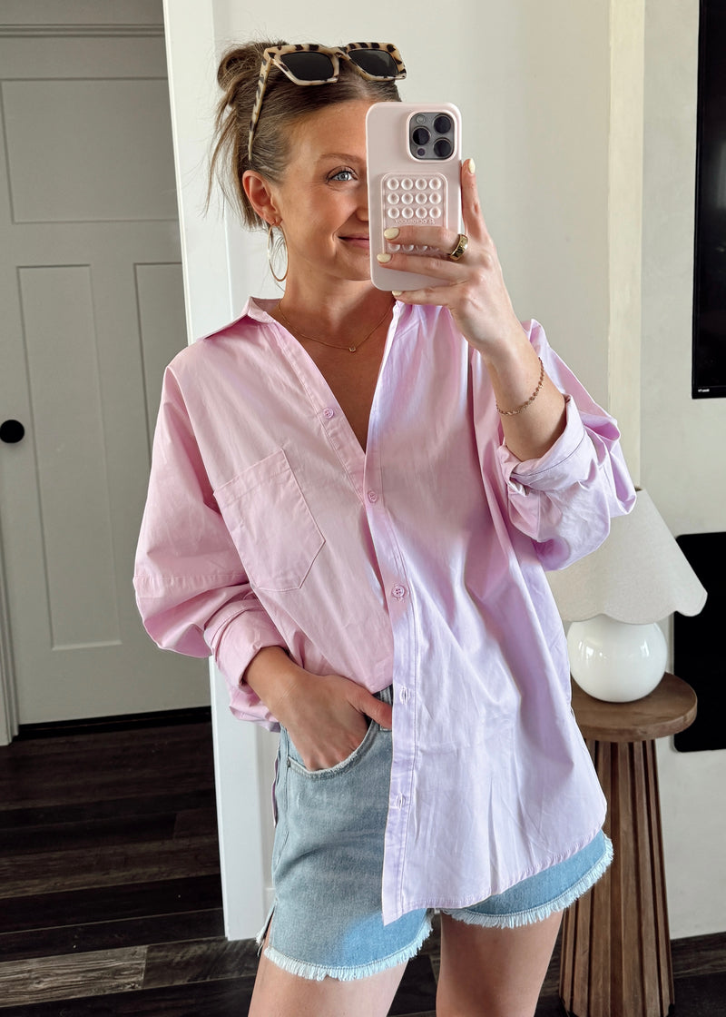 Crisp Classic Blouse-Lavender