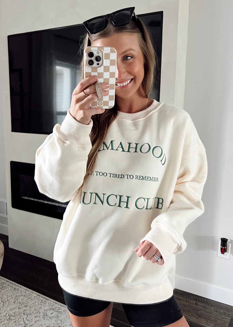 Mamahood Embroidered Sweatshirts