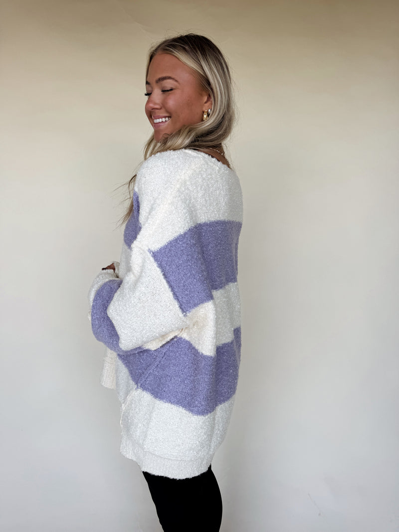 Lavender Henley Sweater